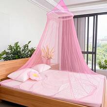 1 Pc Bed Canopy Mosquito Net, Bed Canopy For Kids Room Decor - Insect Protection Hanging Canopy For Adults, Babies, Outdoor Camping, Garden Protection, No Opening - Baby Blue - View 4