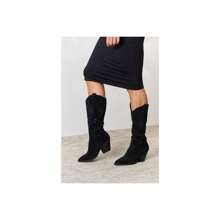 Botas vaqueras altas hasta la rodilla con strass de Forever Link