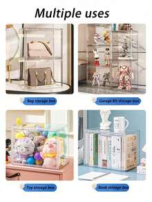 1PC Versatile Clear Acrylic Storage Box - Dustproof Display Case For Models, Tools & Books | Transparent Organizer Container - Clear - View 6