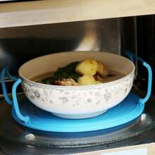 Multifunctional Microwave Oven Heating Layered Steaming Rack Tray, Double-Layer Heat-Resistant Pot Holder - View 2