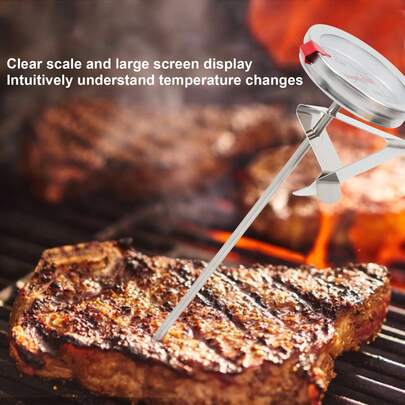 Termómetro para freír de acero inoxidable con dial de 5 cm para bandeja de aceite TTE3512515cm