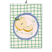 1 件复古花卉水果花瓶画廊多彩时髦海报简约墙面艺术帆布画客厅礼品装饰可选框架 - 彩色 - 查看 76