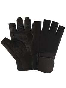 1 双运动健身露指手套，透气防滑手掌，耐用，适合举重、哑铃练习、户外骑行