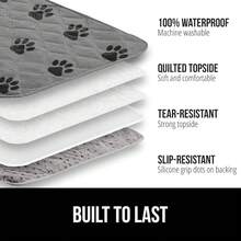 Waterproof Dog Bed Cover, Pet Blanket Furniture, Sofa, Couch, Crate, Car, Sofa Throw Essential Cats And Dogs, Tear And Slip Resistant Leakproof Cushion Cover, 40x50 Charcoal - 黑色 - 查看 6