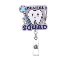 1pc Fun Retractable With Cartoon Alligator Clip Medical Nurse Hat Syringe Letter And Acrylic Name Badge Perfect Gift For Teachers Students Doctors Nurses Men And Women Guts Scrub Suit Nurse Uniform Nurse Accessories Badge Reel - Multicolor - View 9