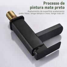 Torneira banheiro lavabo luxo 1/2 Cozinha torneira lavatório banheiro de luxo liga preta banhado