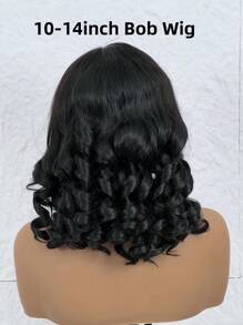WALSDI 13x4 HD Water Wave HD Lace Front Wigs 30 32 34 36 Inch Long Ear To Ear Human Hair Pre Plucked With Baby Hair 180 Density Glueless Transparent HD Lace Frontal Blended Human Hair With Fiber Wigs For Women Natural Black Color Glueless Human Hair Wig Side Middle Free Parting Wig Wet And Wavy Deep Curly Wigs 10-14inch Bob Wig