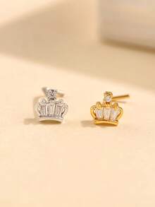 1 件精致皇冠鼻环，925 纯银，时尚个性化，适合日常佩戴 - 皇冠鼻環 - 查看 2