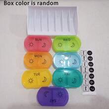 7 Dias AM/PM 14 Compartimentos Organizador Portátil, Grosso, À Prova de Umidade para Viagem, Escritório, Casa de Pílulas/Vitaminas/Cápsulas/Brincos/Anéis, Essencial de Viagem