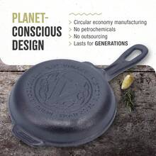 - Sartén De Hierro Fundido De 4 Pulgadas, Sartén De Hierro Fundido Previamente Sazonada Con Largo, Fabricada En Colombia - Sartén - Ver 4