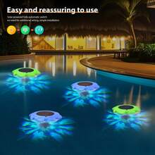 Solarschwimmende Poolbeleuchtung, RGB-Farbwechsel schwimmende Poolbeleuchtung, IP68 wasserdichte schwimmende Solar-LED-Poolbeleuchtung, die aufgehängt werden kann, geeignet für Sommerpools, Whirlpools, Hochzeiten, Wege und Partydekorationen.