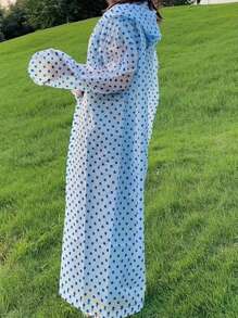 1/2 Pcs Random Color Polka Dot EVA Raincoat, Thicker And Longer Rainwear, Suitable For Daily Outdoor Camping, Rainy Days, Outings, Fishing, Hiking, Travel, And Cycling