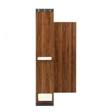 Appendiabiti con specchio, armadio multifunzionale con libreria e vetrina, porta abiti con vaschetta raccogligocce, ganci e grucce – 180x40x200 cm – Pratica soluzione di contenimento dal design elegante per l'ingresso, la camera da letto o la zona spogliatoio – Look intramontabile bianco o rovere naturale