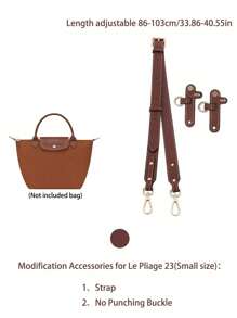 Accesoriu de curea de umăr de schimb pentru gențile Le Pliage 23/28, curea reglabilă pentru a transforma geanta/geanta tote într-o geantă crossbody, material din piele sintetică durabilă, disponibil în maro, gri grafit, negru