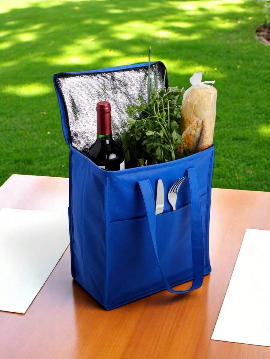 Thermal Bag 9 Liters Large Capacity Drinks Lunch Box Shopping - Màu xanh lam - Xem 1