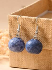 1 Pair Handmade Resin Realistic Fruit Cake (Strawberry, Blueberry, Lemon, Avocado, Smiling Face) Earrings, Fashionable For Daily Wear