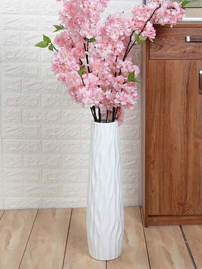 1pc Large Modern Floor Standing Vase For Home Decoration - Lightweight Plastic Decorative Vase Room Decor, Room Decor Aesthetic, Room Decor For Teen Girls, Aesthetic Room Decor Flower Vase Glass Vase