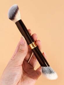 MAANGE 1 Stück Aluminium Tube Dual Head Make-up Pinsel Set, Foundation Pinsel, Puder Pinsel, Rouge Pinsel, Make-up Werkzeuge für tägliches Make-up, Reise Make-up Pinsel Set Geschenk für Frauen & Mädchen, Foundation Pinsel, Concealer Pinsel, Rouge Pinsel, Kontur Pinsel, Rouge Pinsel, Bronzer Pinsel, Puder Pinsel, Foundation Pinsel, Rouge Pinsel, Geschenkartikel - Kaffeebraun - Übersicht 3