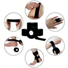 5 Rolls Multi-Use Sports Tape, Designed For Athletes And Fitness Enthusiasts, Strong Adhesion, Easy Tear Without Residue, Provides Multifunctional Support For Fingers, Toes, Wrists, Ankles And Knees - Multicolor - View 3