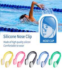3/1个硅胶鼻夹，防水防滑鼻夹，适用于专业训练、成人、鼻塞、游泳、水上运动、泳池配件、游泳、游泳池、水上运动、鼻部保护、户外、游泳池、学生、游泳训练 - 彩色 - 查看 12