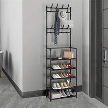 1 Multi-Layer Shoe & Hat Rack, Compact Assembly Design, Multifunctional Storage Cabinet, Space-Saving For Shoes, Bags, Misc. Items & Umbrellas - Multicolor - View 6