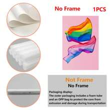 1 Piece,Pride Day LGBT Flag Photography, Modern Frameless Art Decoration Painting, Printed Posters Mural, Waterproof Canvas,Suitable For Home, Office, Bedroom, Living Room, Study, Bathroom, Bar, Wall Arts And Home Decoration, Is An Ideal Holiday Gift
