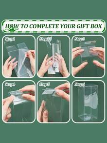 10 件透明礼品盒，矩形礼品包装盒非常适合生日、婚礼、夏季派对礼物