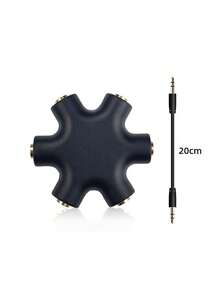 1pc 3.5mm Snowflake-Shaped Multifunctional 1-To-5 Audio Splitter, Headphone Music Sharing Adapter Converter - Multicolor - View 9