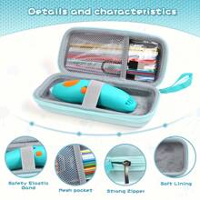 Étui de transport portable pour stylo 3D, boîte d'accessoires électroniques en nylon imperméable et antichoc, mode sans charge, sans stylo (stylo 3D non inclus)