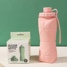 In Stock Silicone Collapsible Portable Water Bottle, Outdoor Sports Water Cup, Creative Gift Straw Cup