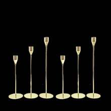 3pcs Set Simulated Gold Candle Holders, Smooth Glossy Finish, Column Shape With Candle Holder Top, Slim Stem, And Round Base, For Candle Placement, Creating Ambiance, Home Decor, Candlelight Dinner, Wedding, Anniversary