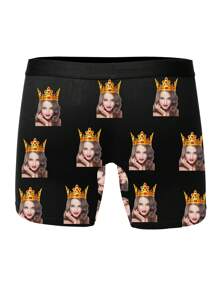 1 pieza Calzoncillos personalizados para hombre, ropa interior personalizada para hombres, calzoncillos tipo bóxer personalizados, calzoncillos tipo bóxer con diseños de caras divertidas personalizados, regalo de San Valentín, regalo de aniversario, regalo de cumpleaños, regalo de boda, regalo para el mejor amigo, regalo para el novio, regalo para el esposo, regalo para él