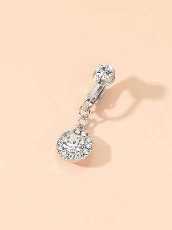 1 יחידות טבעת בטבור מזויפת בסגנון מועדון לילה פירסינג קליפס לטבור