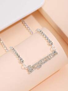1 Peça Sexy E Brilhante Colar De Diamantes Com Design De Constelação Para Mulheres, Presente De Aniversário Para Amigos E Melhores Amigos - Prata - Ver 21