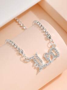 1 Peça Sexy E Brilhante Colar De Diamantes Com Design De Constelação Para Mulheres, Presente De Aniversário Para Amigos E Melhores Amigos - Prata - Ver 23