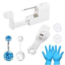 Belly Button Piercing Kit Gun Belly Piercing Kit Belly Button Piercing Gun Navel Piercing Kit Belly Button Ring Piercing Kit Blue Belly Piercing Gun - Multicolor - View 19