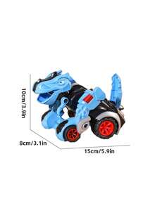 1pc Dinosaur Transformation Robot Car Toy, Dinosaur Car Toy For Kids, Impact Transformation Toy Car, Tyrannosaurus Rex Battle Car Toy For Boys - Multicolor - View 7