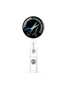 1pc Cute ID Badge Holder, Name Card Case, Retractable Key Chain Reel, Gift For Nurses And Doctors