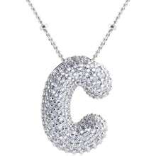 1 Stück modischer, eleganter Kristall-Strass-Buchstabenanhänger-Kette in Goldfarbe für Frauen