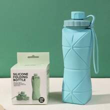 In Stock Silicone Collapsible Portable Water Bottle, Outdoor Sports Water Cup, Creative Gift Straw Cup