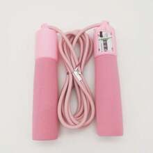 可调节长度的跳绳，泡沫手柄设计，防缠绳，适用于室内/室外比赛训练考试，健身器材健身房配件 - 粉色 - 查看 13