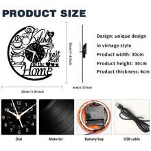 1 Horloge murale vinyle LED de conception de cuisine unique, convenant aux salons, chambres à coucher, bureaux et cuisines - cadeau original pour les anniversaires d'amis, la Fête des mères, le printemps, les cérémonies de remise des diplômes, Noël