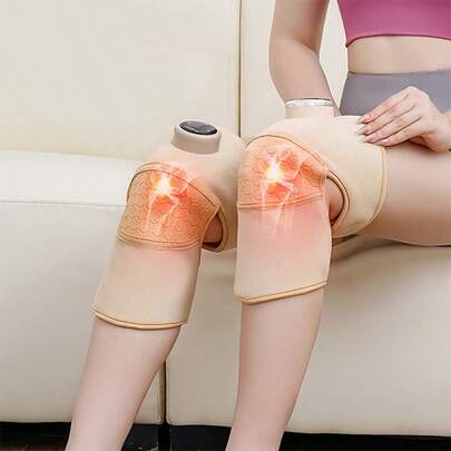 Heated Vibration Knee & Joint Massager - Wireless Design With 10-Min Auto Timer & Adjustable Intensity, Alleviates Joint Stiffness & Fatigue | Ideal For Office Sedentary Use, Travel Comfort, Post-Exercise Recovery & Home Relaxation, Must-Have Joint Care Tool
