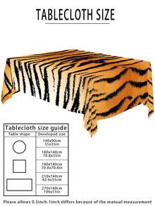 1 khăn trải bàn in họa tiết động vật - Họa tiết báo/hổ/ngựa vằn/hươu cao cổ, khăn trải bàn polyester nhiều kích cỡ, thích hợp cho trang trí sở thú/sinh nhật, tiết lộ giới tính, đám cưới và dã ngoại ngoài trời - Nhiều màu - Xem 11