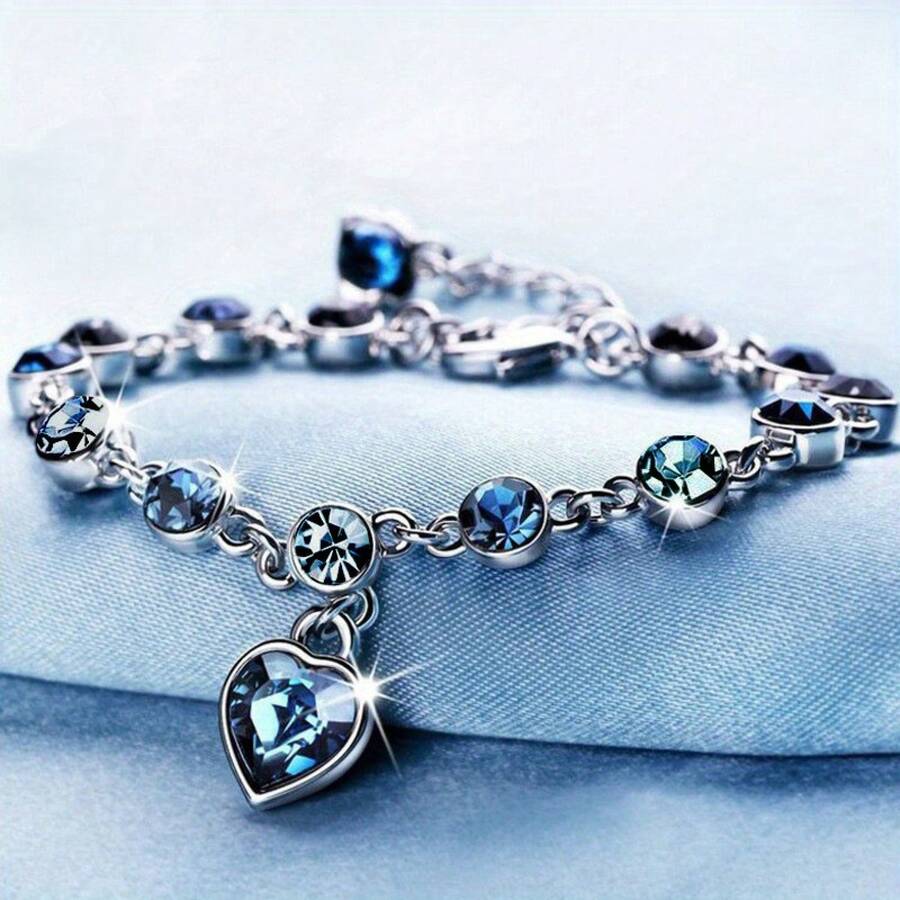 Valentine's Day Gift Fashion Women's Bracelet Ocean Heart Bracelet Jewelry Crystal Bracelet - 杜魯 - 查看 1
