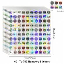 10 peças/conjunto de adesivos holográficos redondos refletivos de 1 a 1000 números, adesivos de rótulos para frascos de esmalte, marcadores autoadesivos para decoração faça você mesmo, materiais escolares, volta às aulas