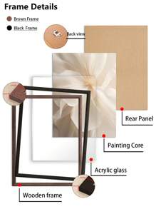 3Pcs/Set, Optional Frame, High Quality Print Painting, Modern Style, Flower Theme, White Flowers, Vase Arrangement, Simple Style, Wall Art Poster, Home Decoration, Decorative Painting, Suitable For Living Room, Sofa, Bed, Hallway, Bedroom, Bathroom, Office, Perfect Art Gift