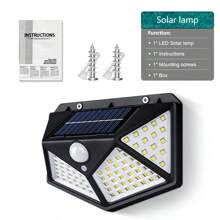 1/2/4/6PCS LED Solar Wall Lamp With Motion Sensor, 4 Sides Lighting LED Solar Lamp,Bright Solar Light, Recargables,Outdoor Solar Night Light, Suitable For Garden Decor Light, Courtyard Lighting,Street Lamp Garden Railing Decorative Lamp,Entrance Lighting