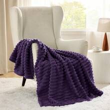 White Throw Blanket For Couch - GentleSoft Cozy Soft Blankets For Women, Cute Small Fleece Throws For Girls, Birthday Gifts For Women Mom, Fathers Day Decor Gifts, , 50x60 Inches - 紫色 - 查看 2