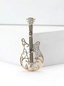 1pc Music Guitar Brooch For Women,Instrument Brooches,For Bag, Sweater, Coat, Hat, Shoes, Dress, Suit